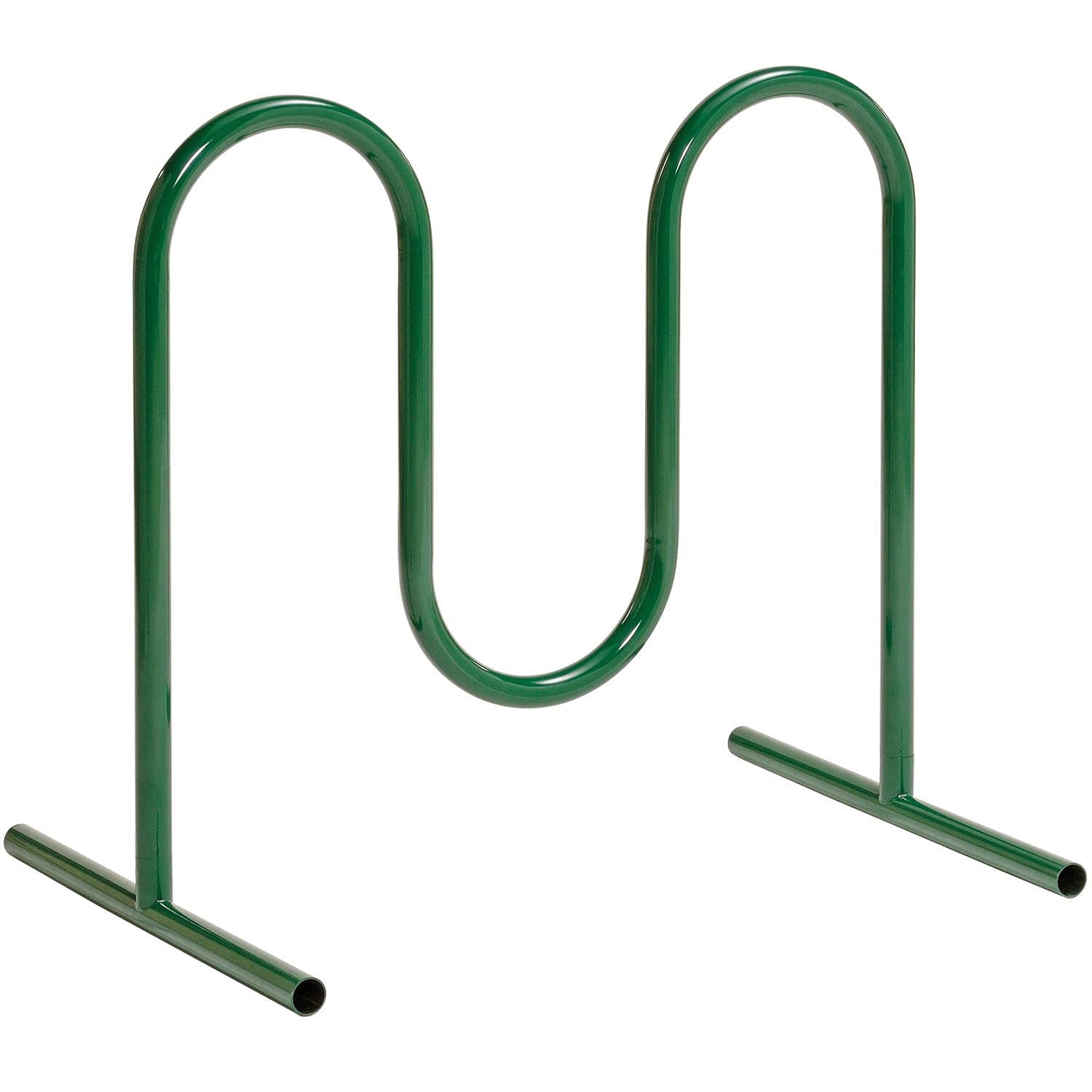 Global Industrial Wave Bike Rack - Heavy Duty Free Standing 5-Bicycle Storage Stand, Green Outdoor Bike Parking Solution for Garage, Yard, or Patio