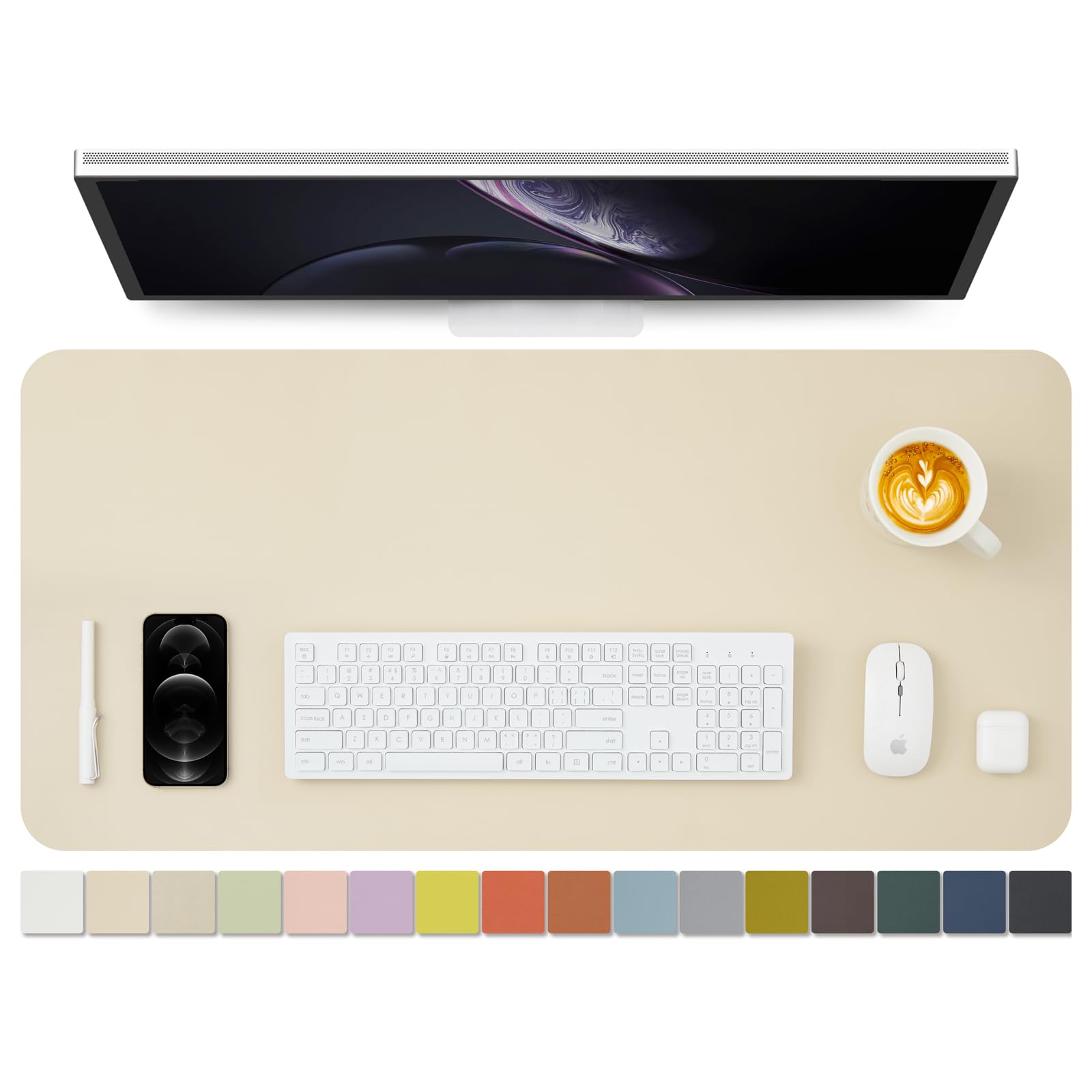 Premium Non-Slip PU Leather Desk Mat - 36