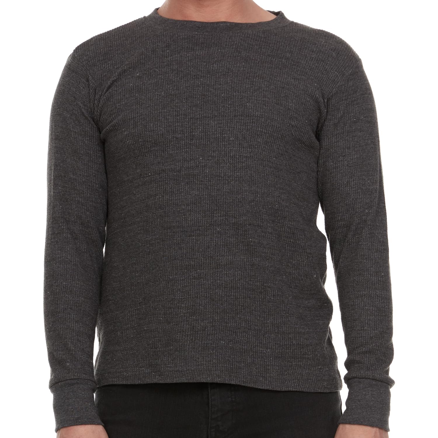 JMR Men’s Heavyweight Waffle Thermal Shirt - 100% Cotton Long Sleeve Base Layer - Warm & Breathable Winter Wear for Outdoor Activities, Hiking, and Camping