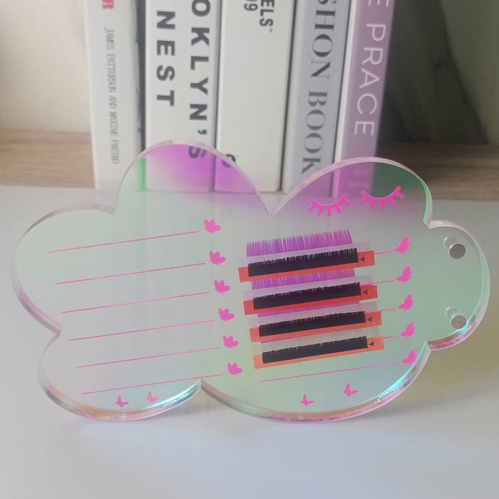 Professional Acrylic Lash Tile Holder & Eyelash Extension Storage Palette - Cloud-Shaped Makeup Organizer with Suction Base for Tweezers - Perfect for Salon, Spa & Home Lash Artists