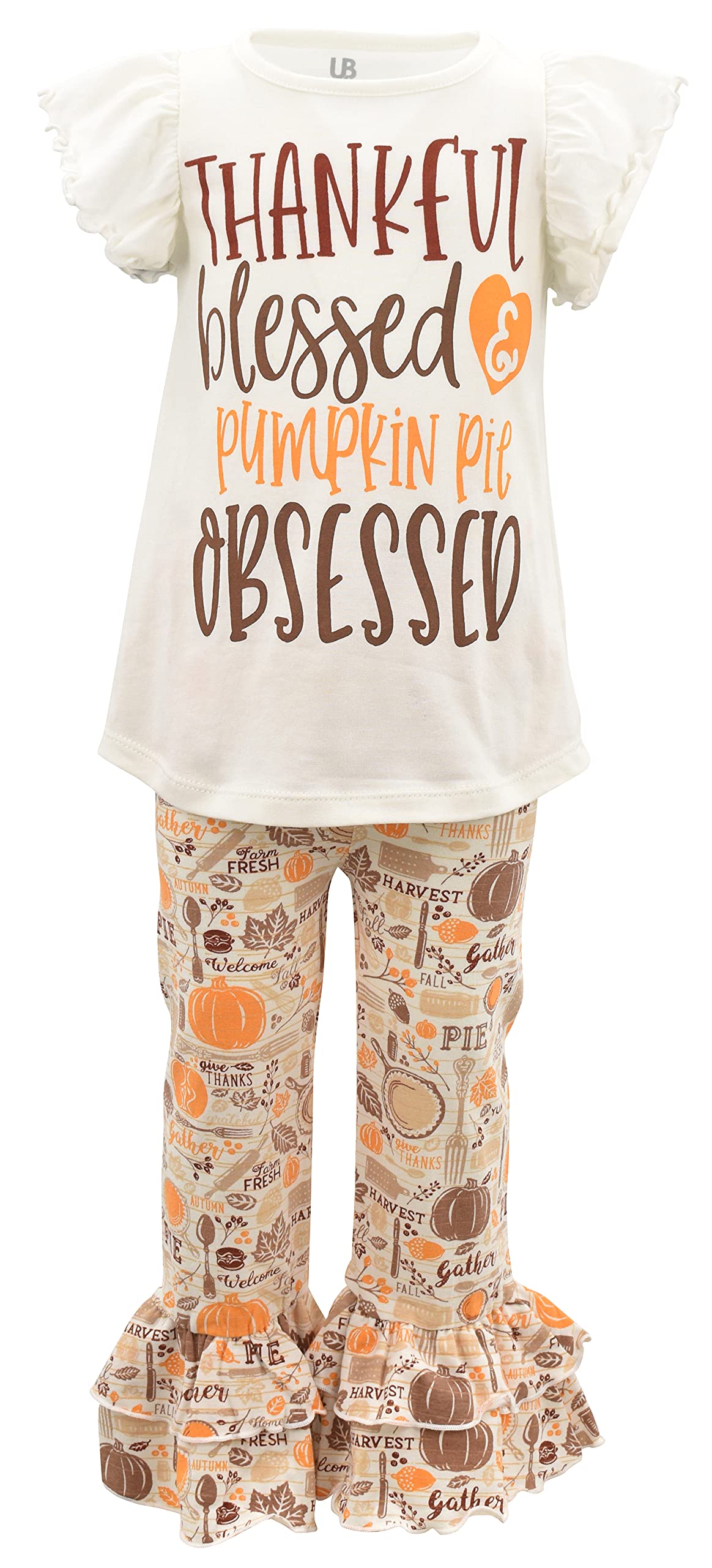 Unique 2-Piece Baby Girl Outfit - Ruffle Leggings & Shirt Set for Toddlers | Playtime & Casual Wear