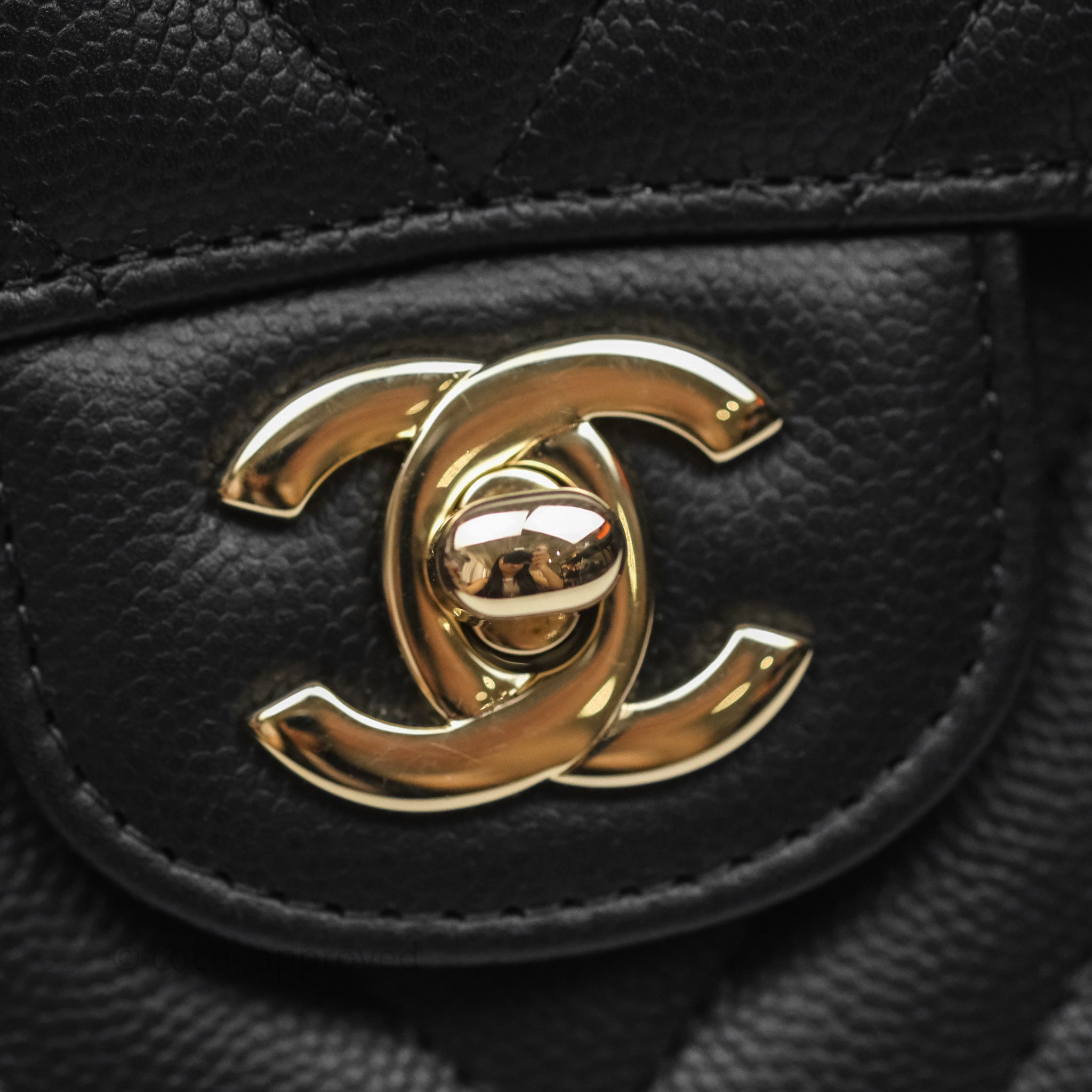 Chanel Classic Medium Flap Bag Chevron Black Caviar Leather with Gold Hardware - Luxury Designer Handbag for Women, Perfect for Work, Evening Events & Special Occasions
