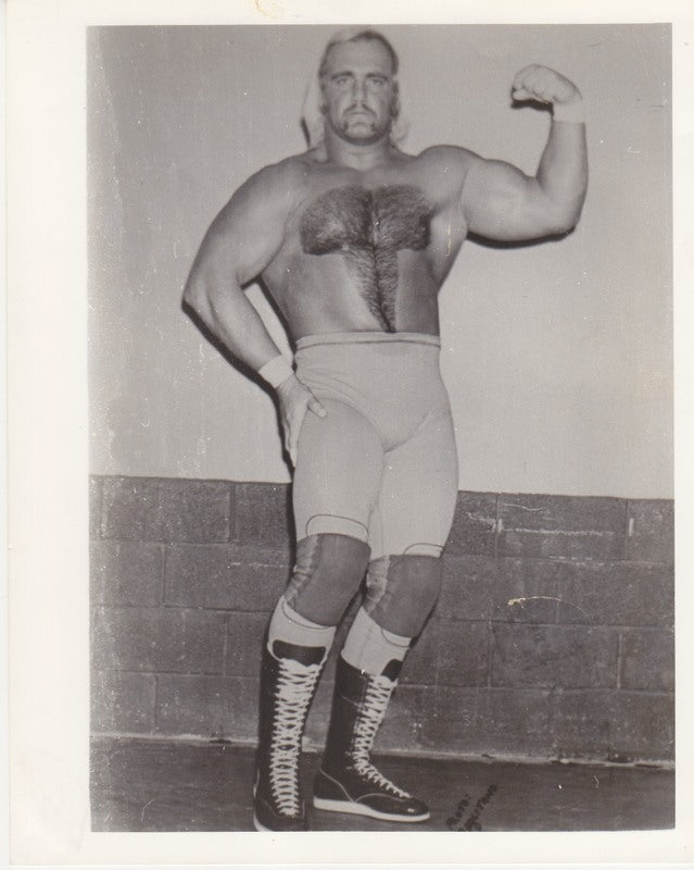Vintage 1970s NWA CWF Terry Boulder Wrestling Promo Photo - Rare Collectible Memorabilia for Wrestling Fans & Sports Enthusiasts - Perfect for Man Cave, Sports Bar Decor, or Wrestling Memorabilia Collection