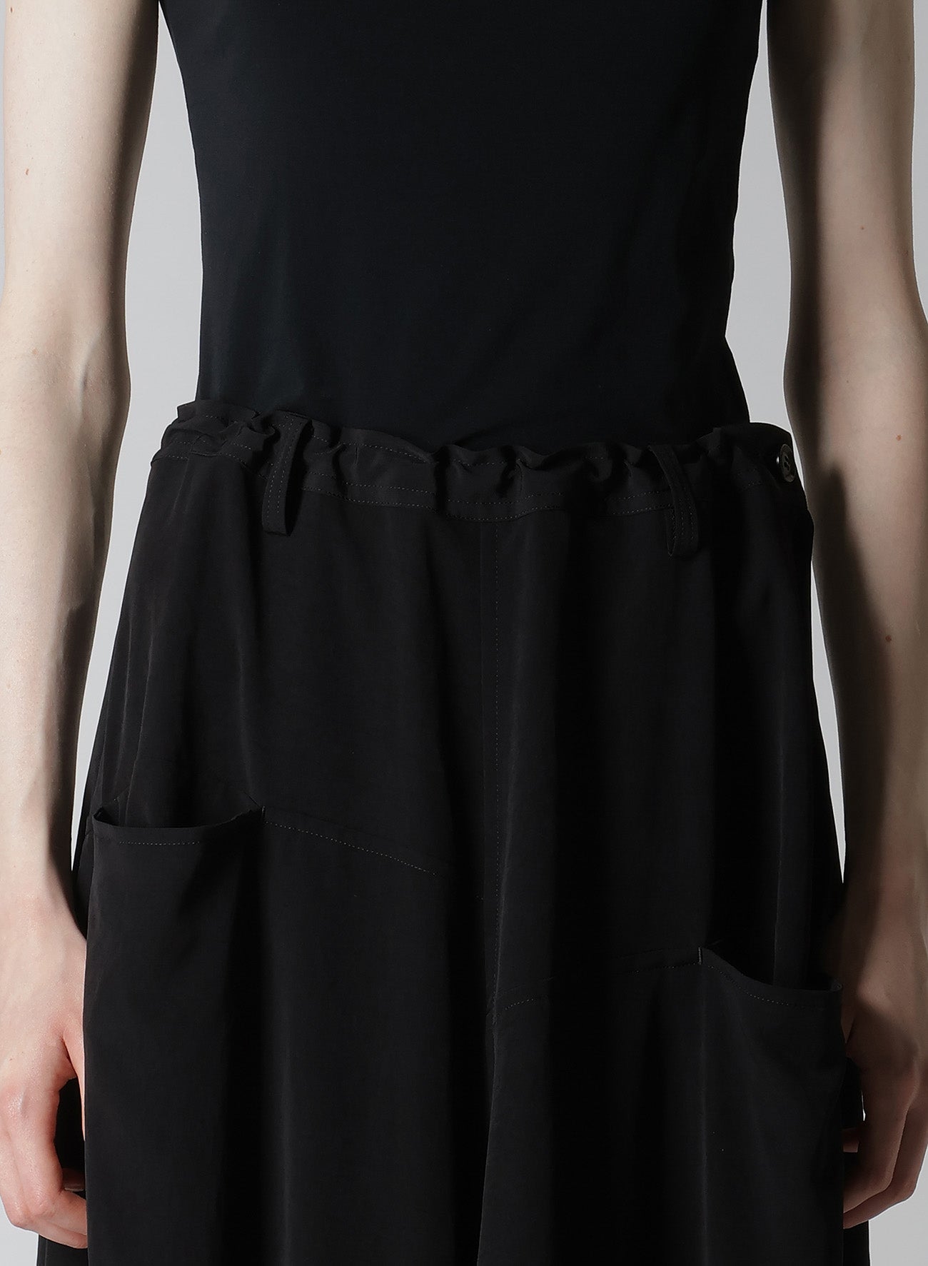 Elegant Crepe de Chine Front Panel Pocket Skirt - Women's Flowy Midi Skirt for Office, Party & Casual Wear