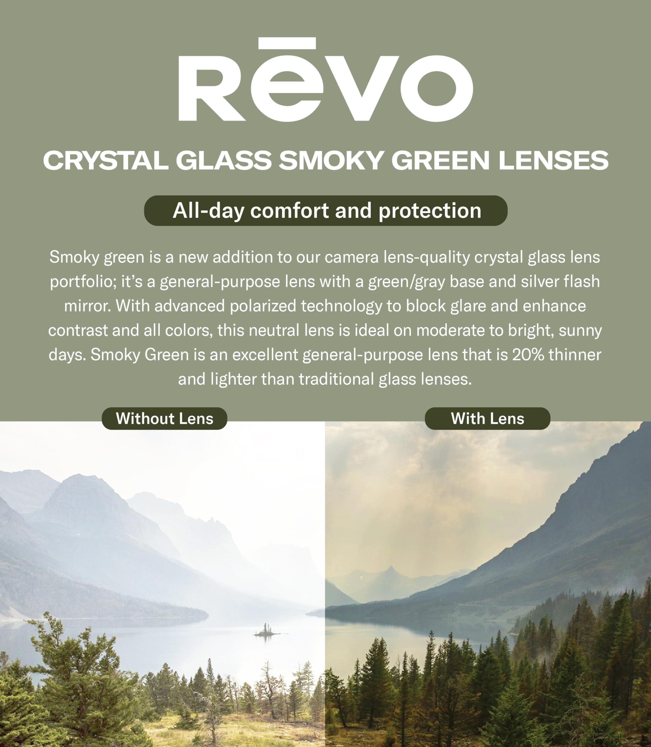 Revo Arthur Polarized Sunglasses - Crystal Glass Lens, Metal Aviator Frame for Men & Women - Perfect for Driving, Travel & Outdoor Activities