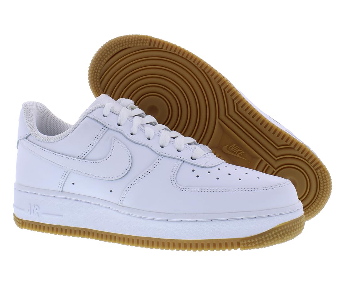 Nike Men's Air Force 1 Low '07 White Sneakers - Classic Casual Shoes for Everyday Wear, Street Style & Basketball Court Fashion