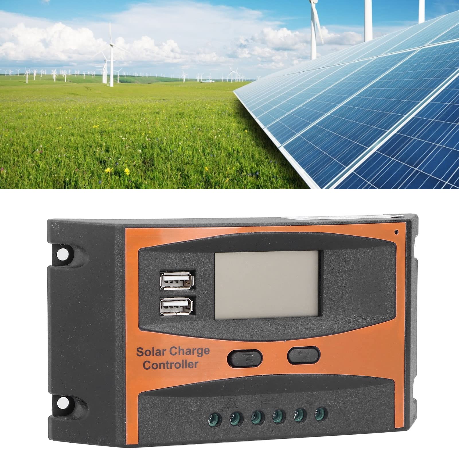 40A Waterproof Solar Charge Controller for Outdoor Garden & Courtyard Use