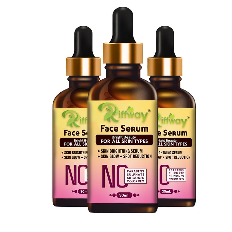 Sabates Brightening Face Serum with Indian Herbs - Dark Spot Corrector, Acne & Wrinkle Treatment for Clear, Glowing Skin | Hydrating Facial Serum for Dry Skin | Perfect for Daily Skincare Routine & Nighttime Use