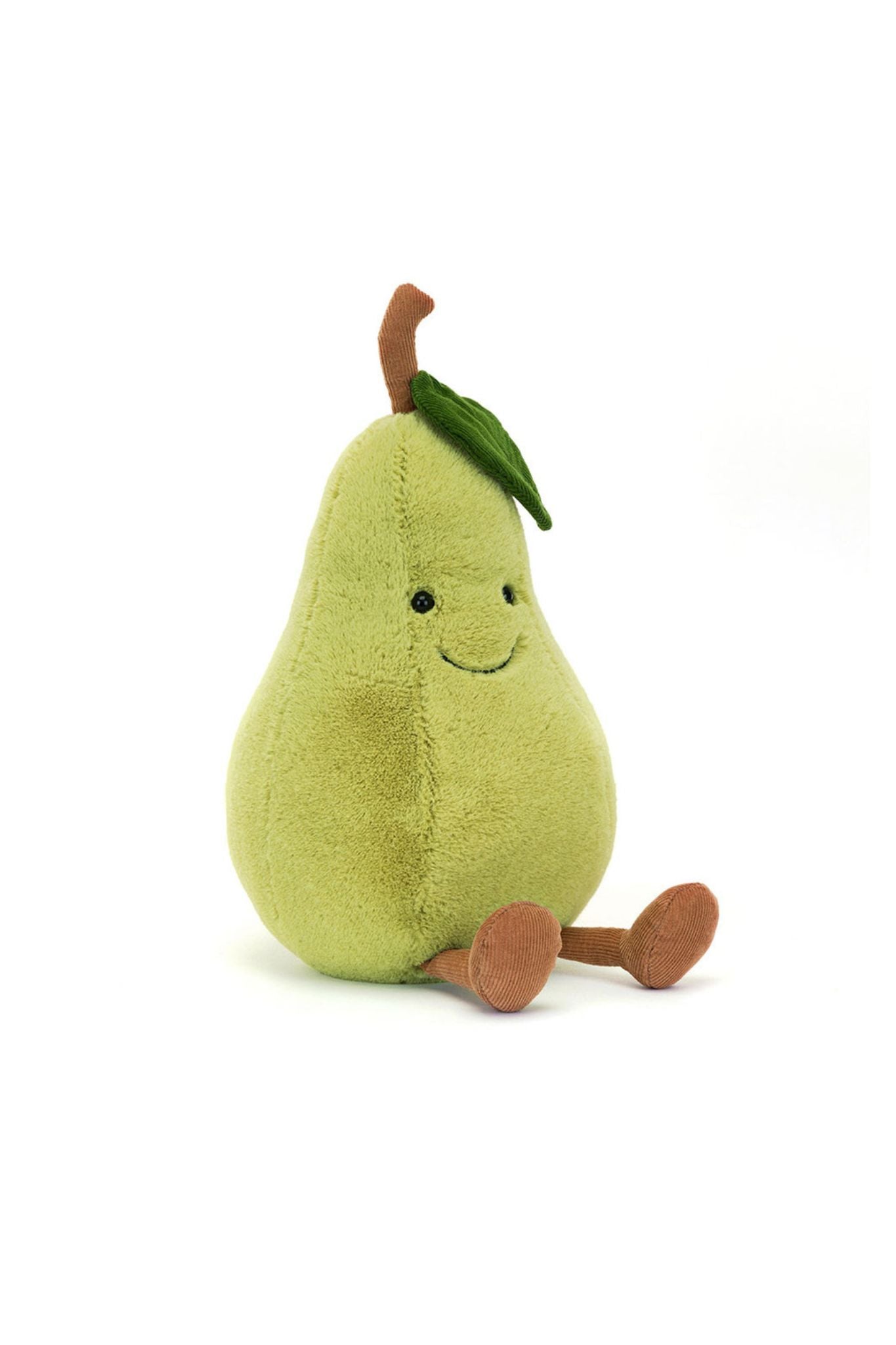Jellycat Amuseables Pear Plush Toy - Soft & Cuddly Stuffed Fruit for Kids, Babies & Adults | Perfect for Nursery Decor, Baby Shower Gifts & Stress Relief