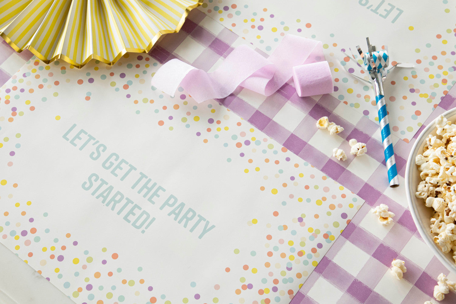 Personalized Confetti Sprinkles Placemat for Kids Birthday Party - Custom Name Table Mat for Dining, Celebrations & Photo Backdrops