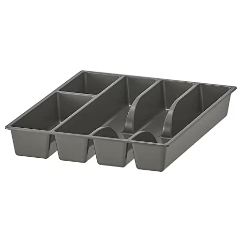 IKEA Grey Plastic Cutlery Tray - Kitchen Serving & Dining Organizer | Durable Polypropylene | Perfect for Utensil Storage, Buffet Serving & Table Organization