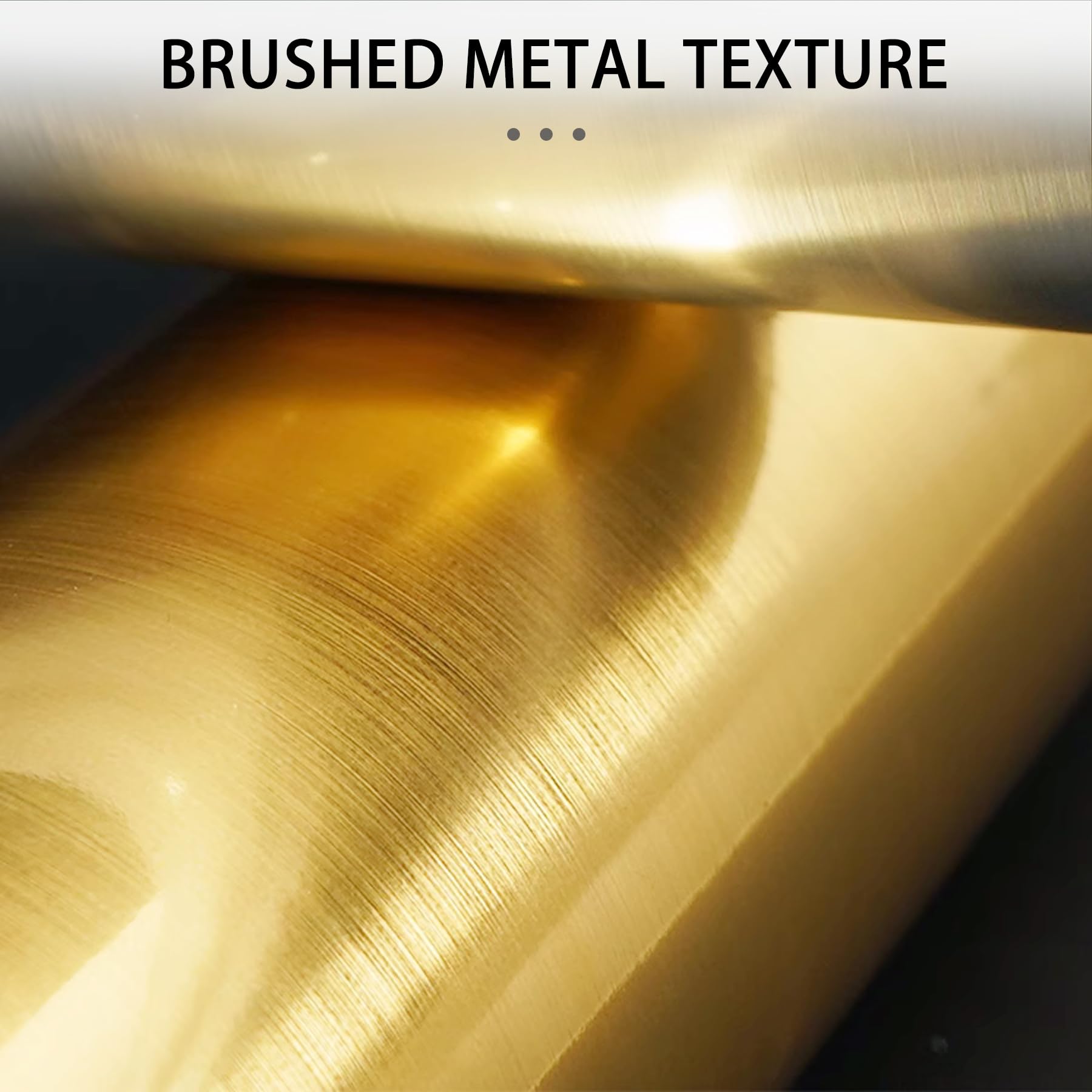 Brushed Gold Peel and Stick Wallpaper Border - PVC Self-Adhesive Removable Contact Paper - Waterproof Mirror Frame Sticker for Bathroom, Kitchen & DIY Home Decor (394''L x 1.97''W) - Perfect for Accent Walls, Cabinet Edging, and Furniture Upgrades