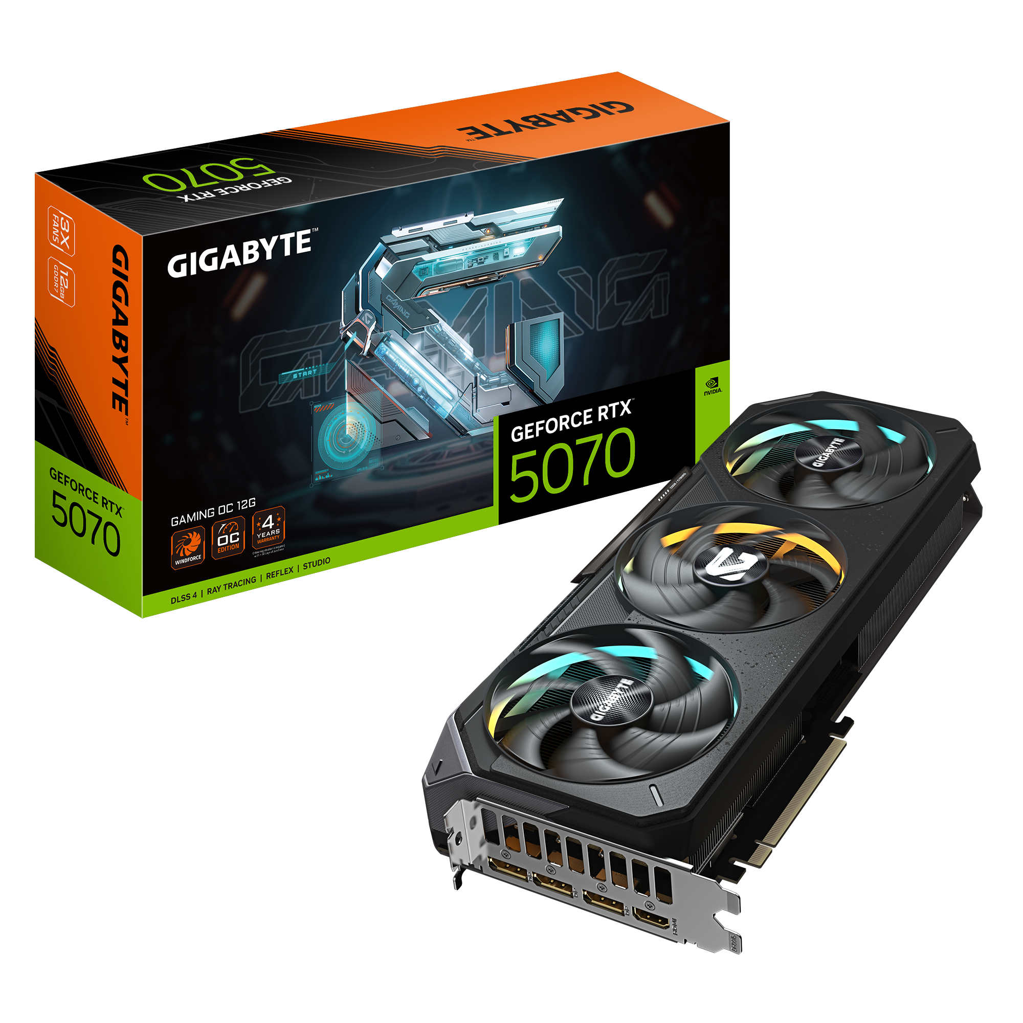 Gigabyte GeForce RTX 5070 Gaming OC 12GB GDDR6 Graphics Card - High Performance GPU for 4K Gaming, VR, and Content Creation