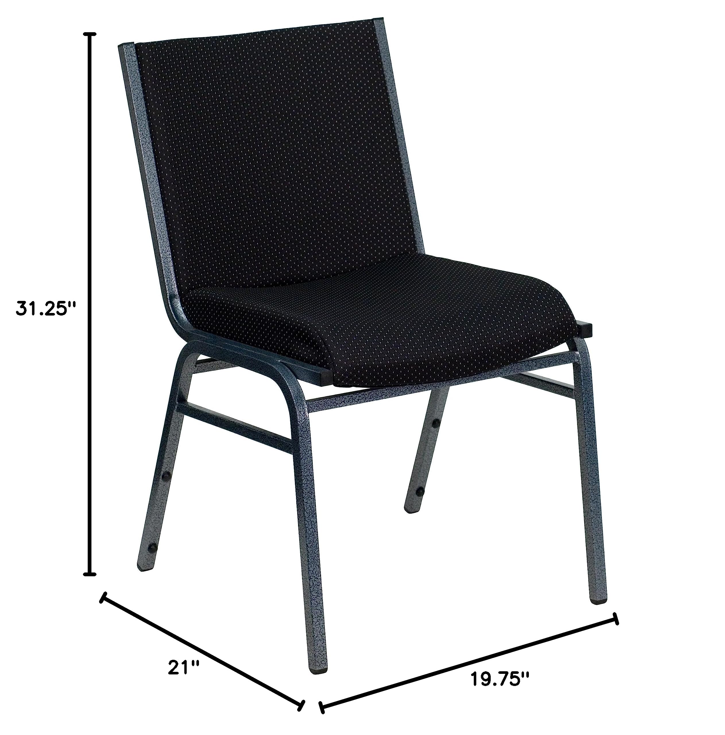 Flash Furniture Hercules Series Heavy Duty Stacking Chairs - 2-Pack, Armless Padded Design for Office, Conference, and Event Seating - Durable & Comfortable for Home, School, and Commercial Use