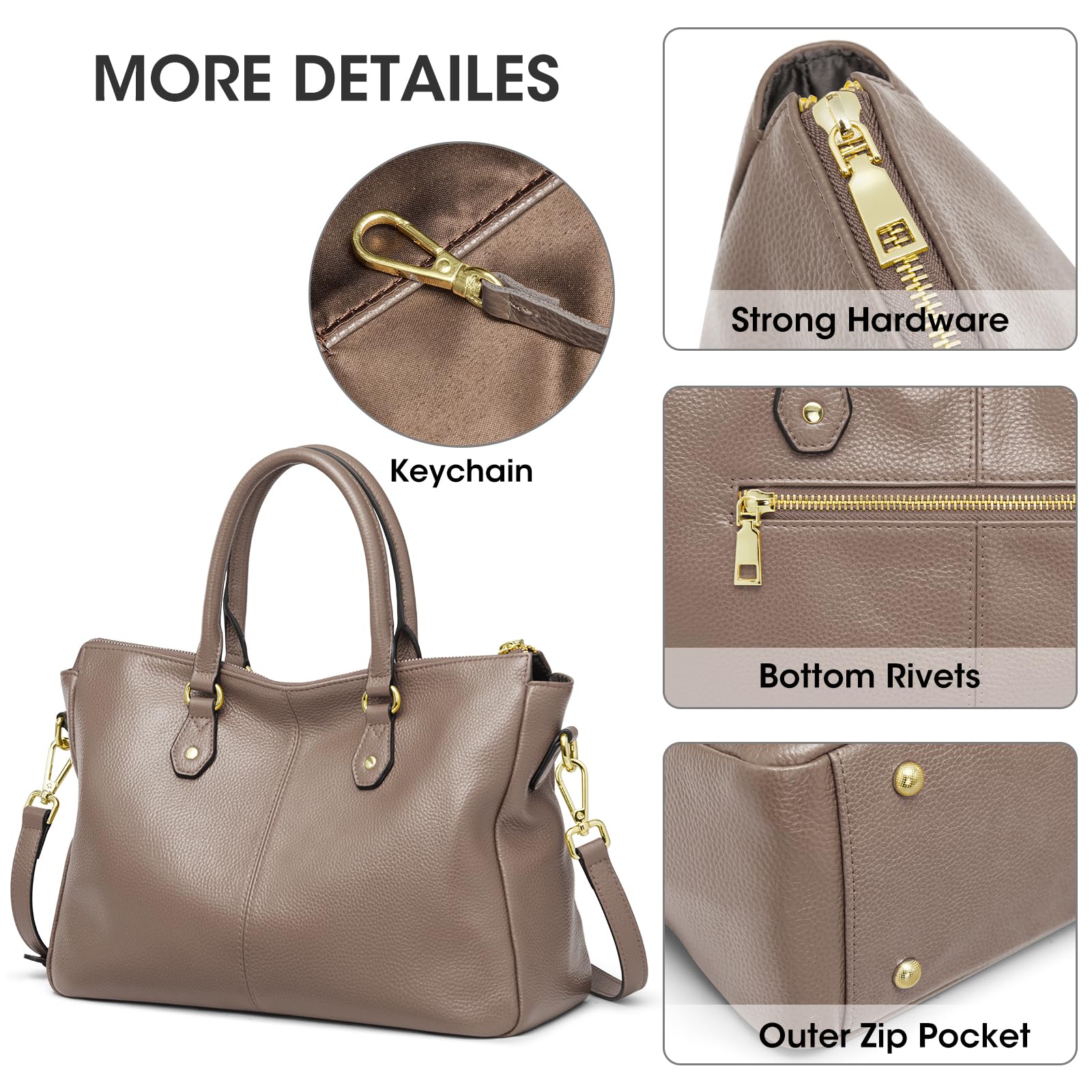 Kattee Soft Leather Tote Bags for Women - Stylish Shoulder Satchel Purses & Handbags | Perfect for Work, Travel & Everyday Use