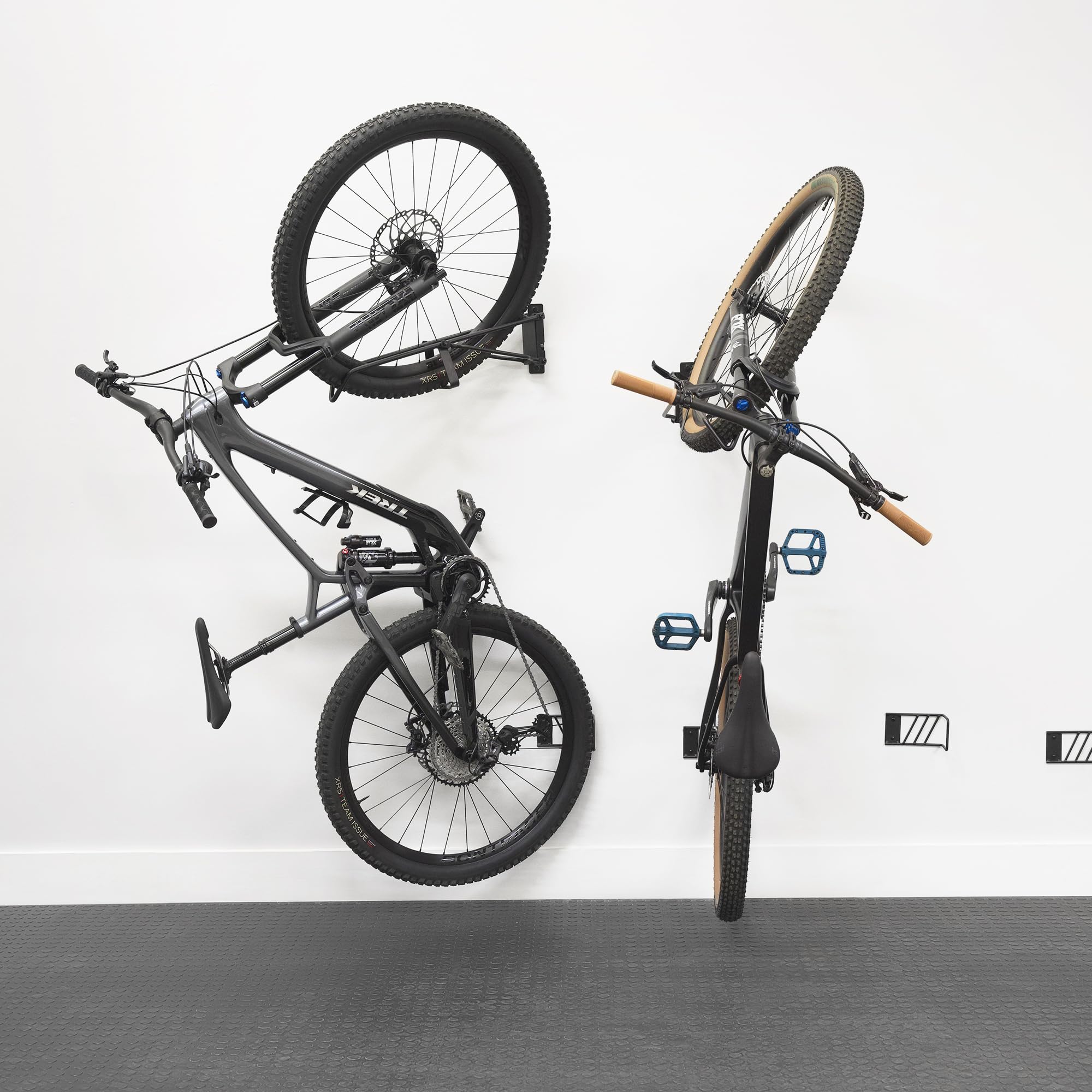StoreYourBoard SwivelStow Heavy Duty Bike Wall Mount 2-Pack - No Lift Swivel Storage Rack for Mountain Bikes & eBikes - Space Saving Garage Bike Organizer for Home, Apartment & Cycling Enthusiasts