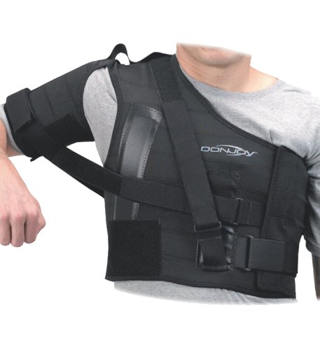 DonJoy Shoulder Stabilizer Brace - Left Shoulder Support for Small Size | Pain Relief & Injury Recovery for Sports, Gym & Daily Activities