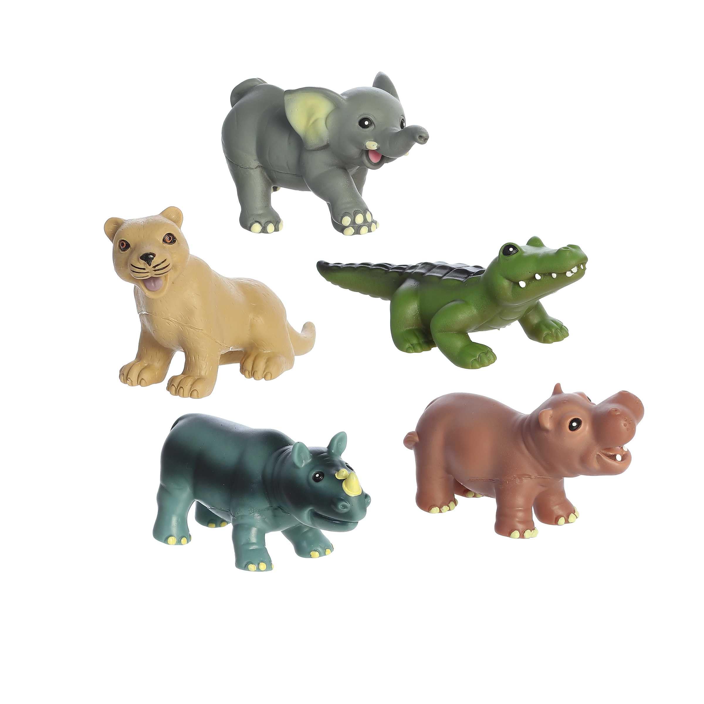 Aurora® Toys Timeless Habitat™ My First Safari Animal Playset - 5.5 Inch Multicolor Educational Toy for Kids | Perfect for Imaginative Play, Unplugged Activities & Safari-Themed Learning Adventures