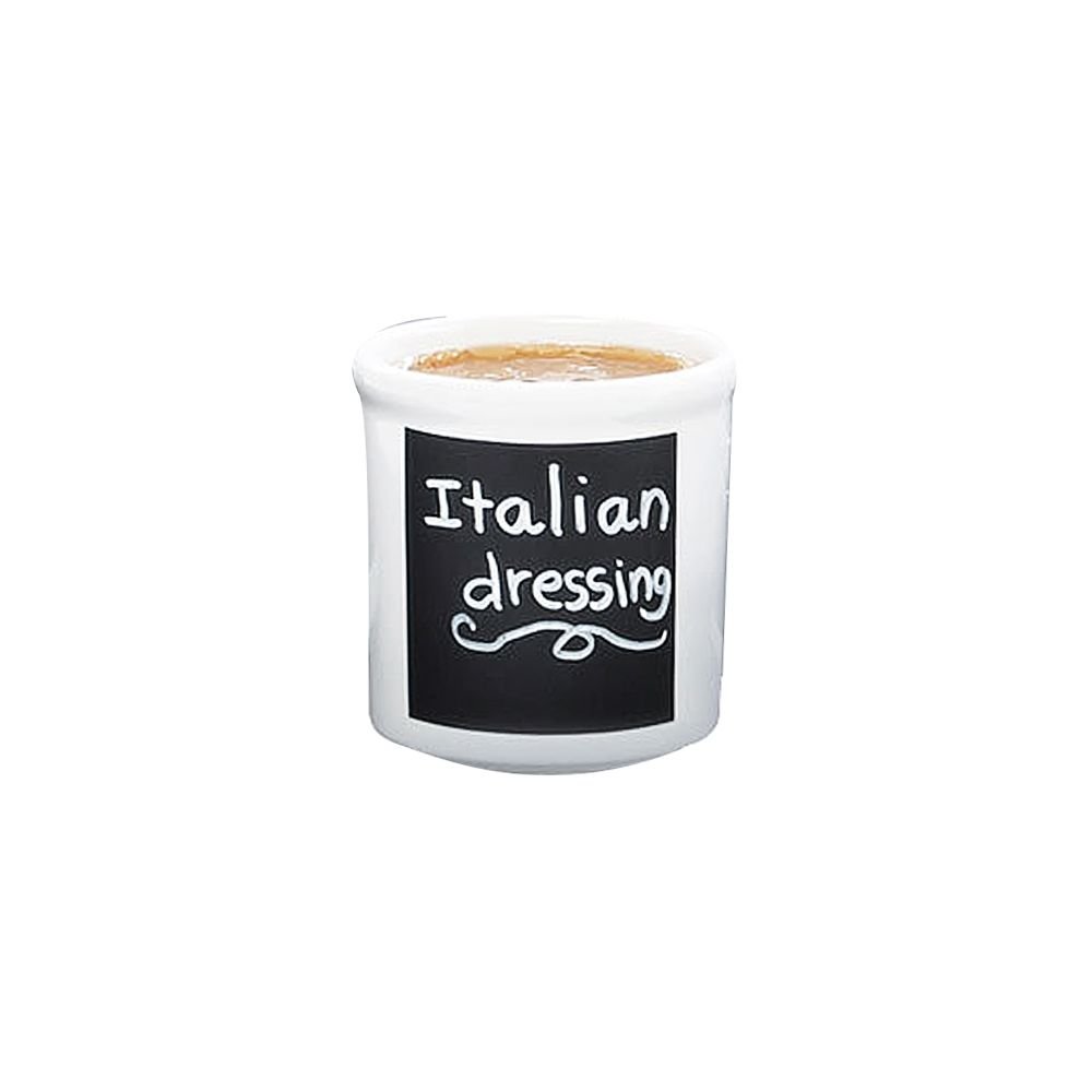 White Melamine Round Write-On Jar - 16 oz, 4