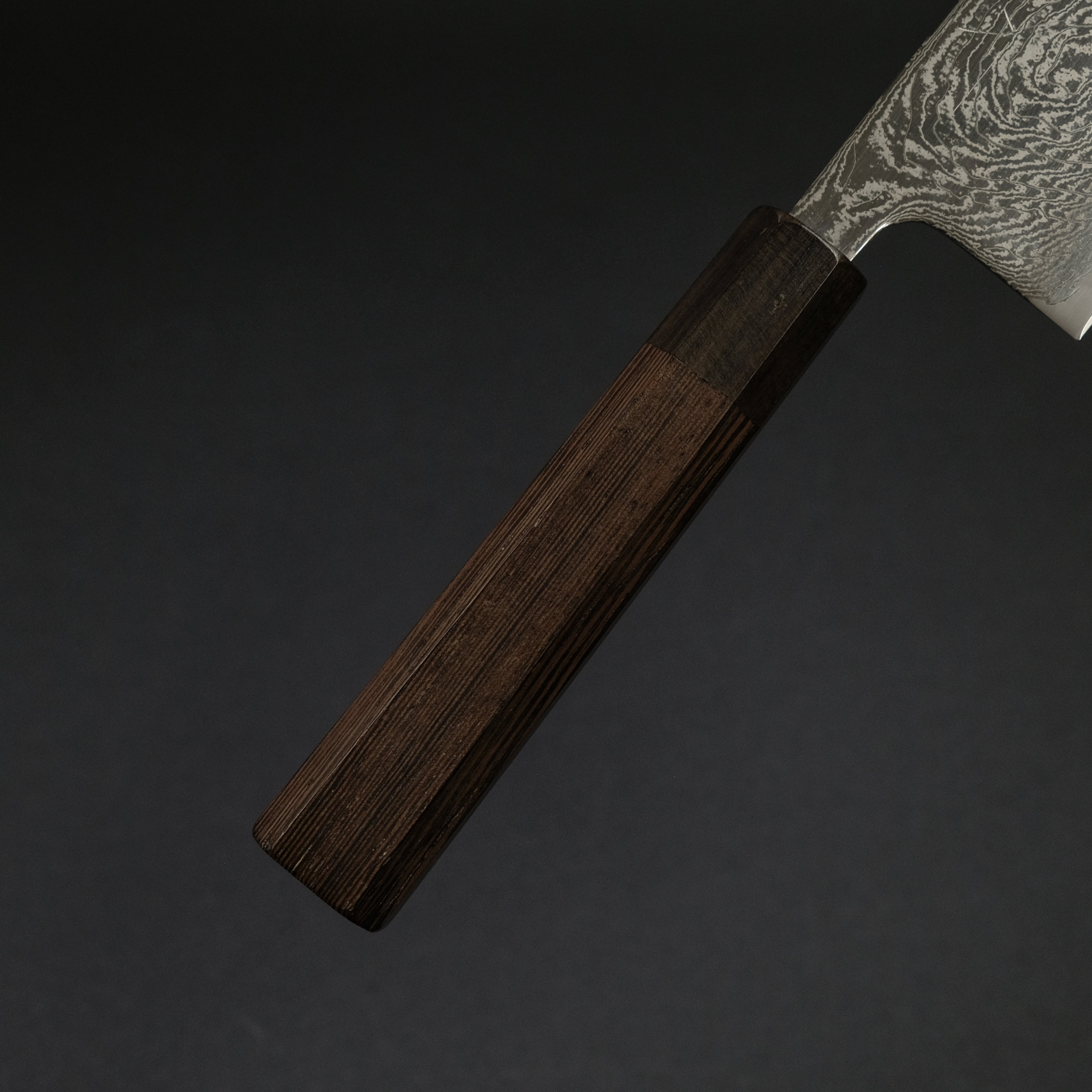Hitohira Futana Nickel Damascus Nakiri Knife 165mm - Japanese Chef Knife with Tagayasan Wood Handle - Perfect for Slicing Vegetables, Fruits & Herbs in Professional & Home Kitchens