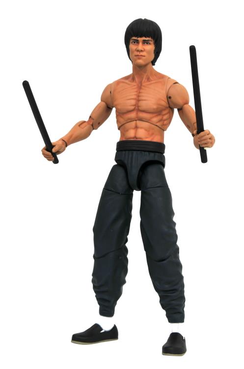 Diamond Select Bruce Lee Shirtless Action Figure - 7-Inch Collectible Martial Arts Statue for Display & Gifts | Perfect for Fans, Collectors, and Home Decor
