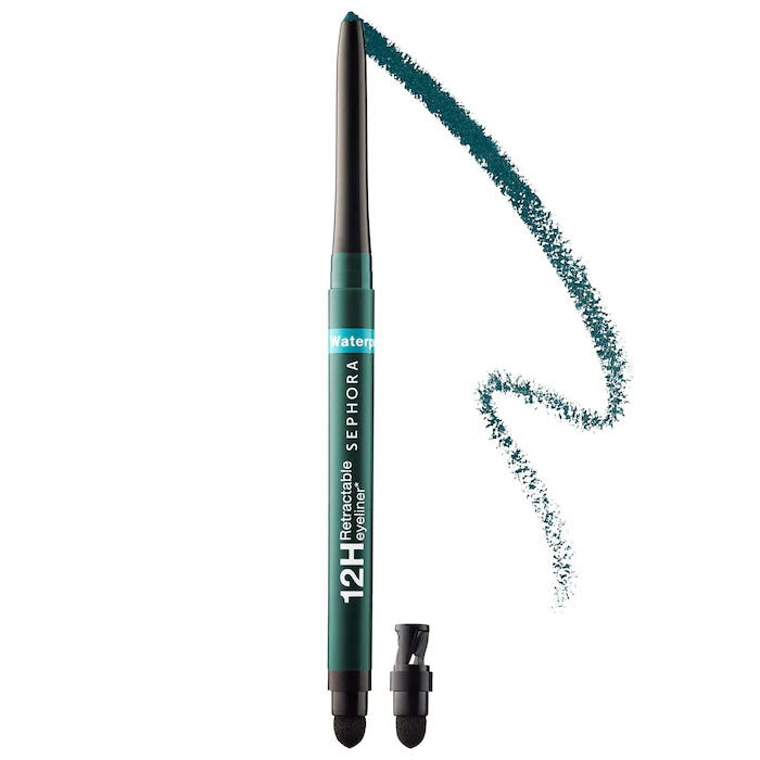 Waterproof 12HR Retractable Eyeliner Pencil - Long Lasting Smudge Proof Eye Liner for Sensitive Eyes | Perfect for Daily Makeup, Party Looks & Professional Use - Sephora Collection