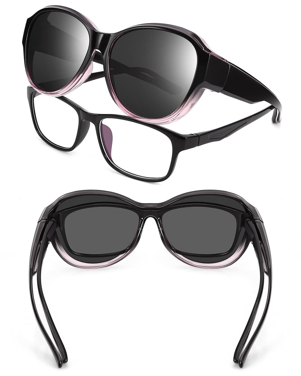 Oversized Fit Over Sunglasses for Women & Men - Polarized Lenses with 100% UV Protection - Perfect for Driving, Outdoor Sports & Everyday Wear