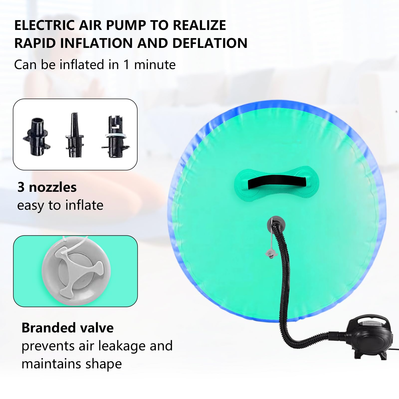 Inflatable Air Roller Gymnastics Barrel - Tumbling Training Mat for Back Handsprings, Cheerleading & Yoga | Portable Home & Outdoor Exercise Equipment with Pump | Perfect for Gymnasts, Dancers & Fitness Enthusiasts
