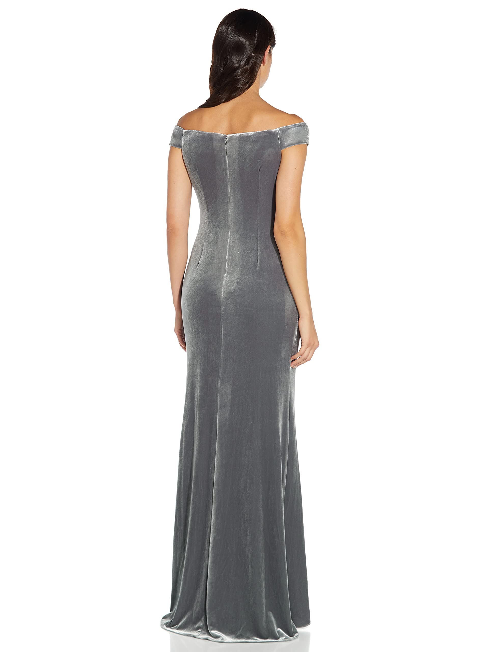 Adrianna Papell Women's Stretch Velvet Dress - Elegant & Comfortable Formal Gown for Evening Parties, Weddings & Special Occasions