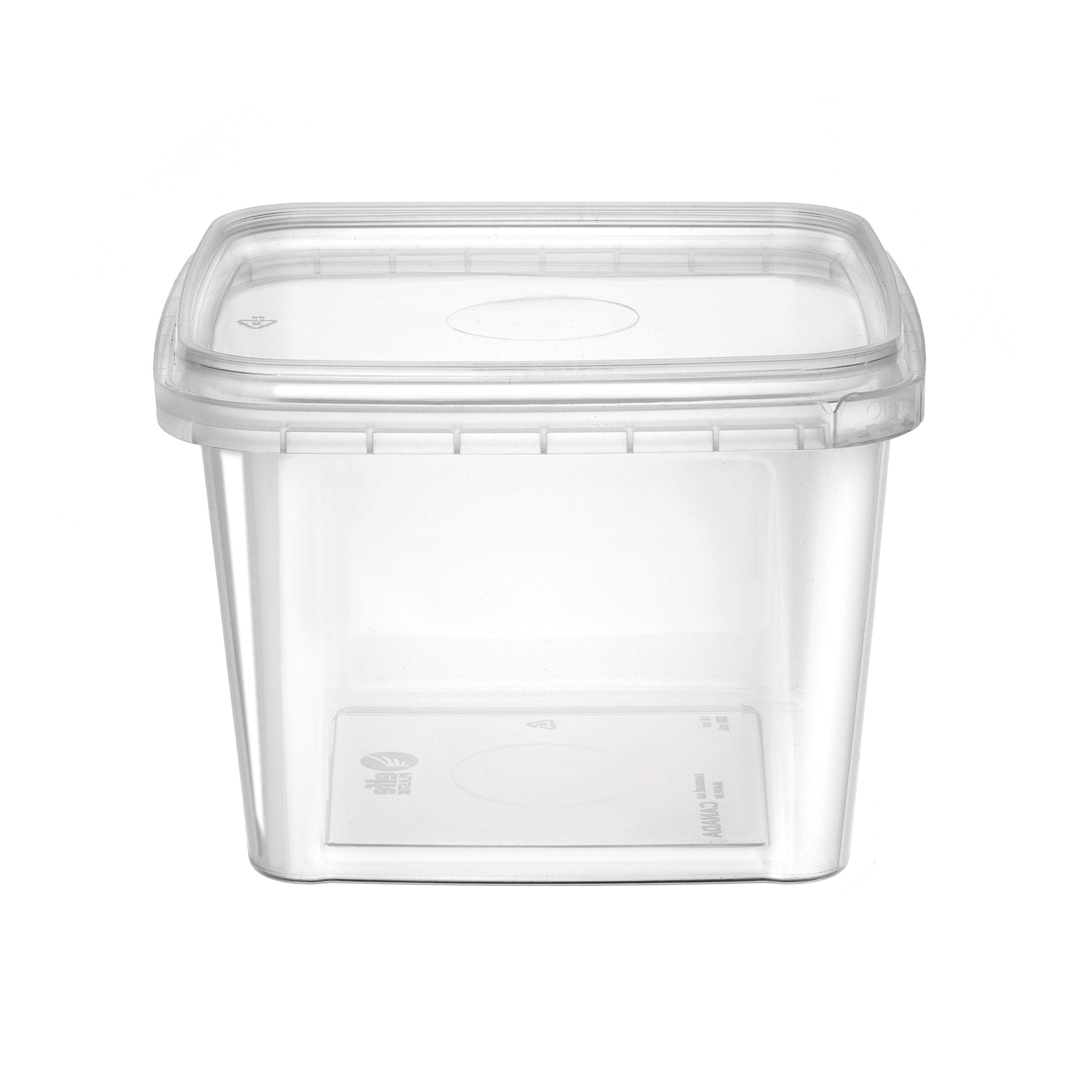 NYHI 16 oz. 20 Pack Square Clear Deli Containers with Lids - BPA Free Disposable Plastic Food Storage Containers - Airtight Meal Prep & Takeout Containers for Kitchen, Restaurant, Catering & Leftovers