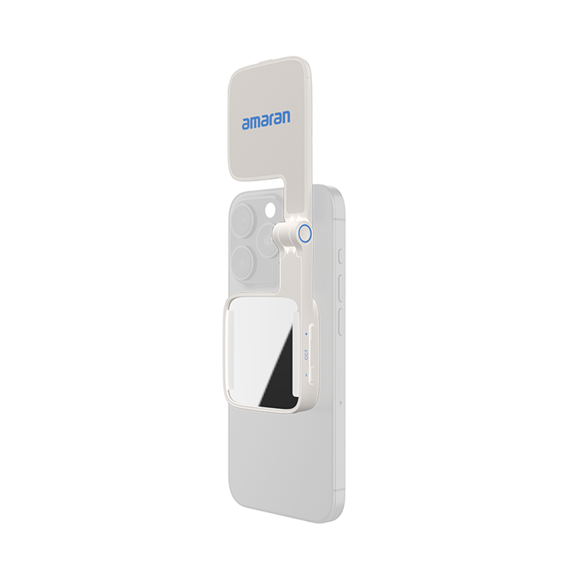 Amaran Go Mini LED Smartphone Light - White | Portable Video Lighting for YouTube, TikTok & Photography | Perfect for Vlogging, Live Streaming & Content Creation