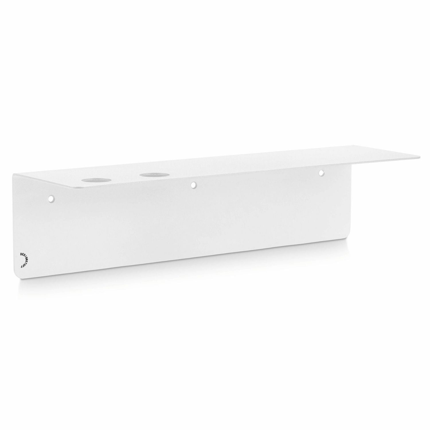 DESIGNSTUFF White Dual Soap Dispenser Shelf Holder - Perfect for Bathroom & Kitchen Organization