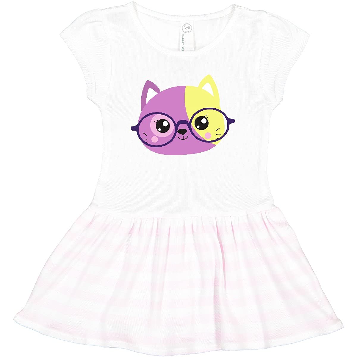Hipster Cat Dress for Toddlers - Stylish Kitten with Glasses Outfit for Playdates