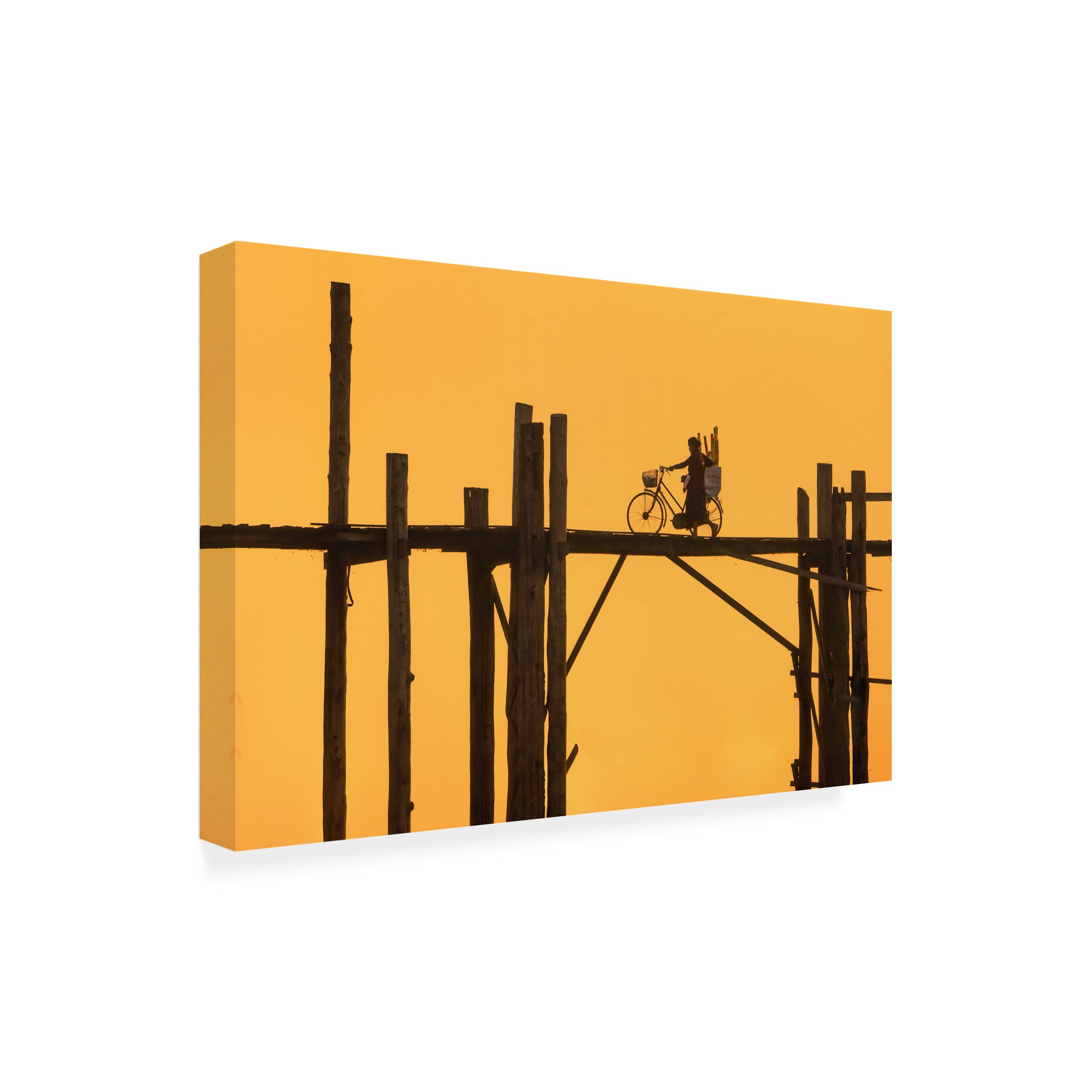 Trademark Fine Art 'Ebony Bridge' Canvas Wall Art Print by Tianqi - Modern Home Decor for Living Room, Bedroom & Office