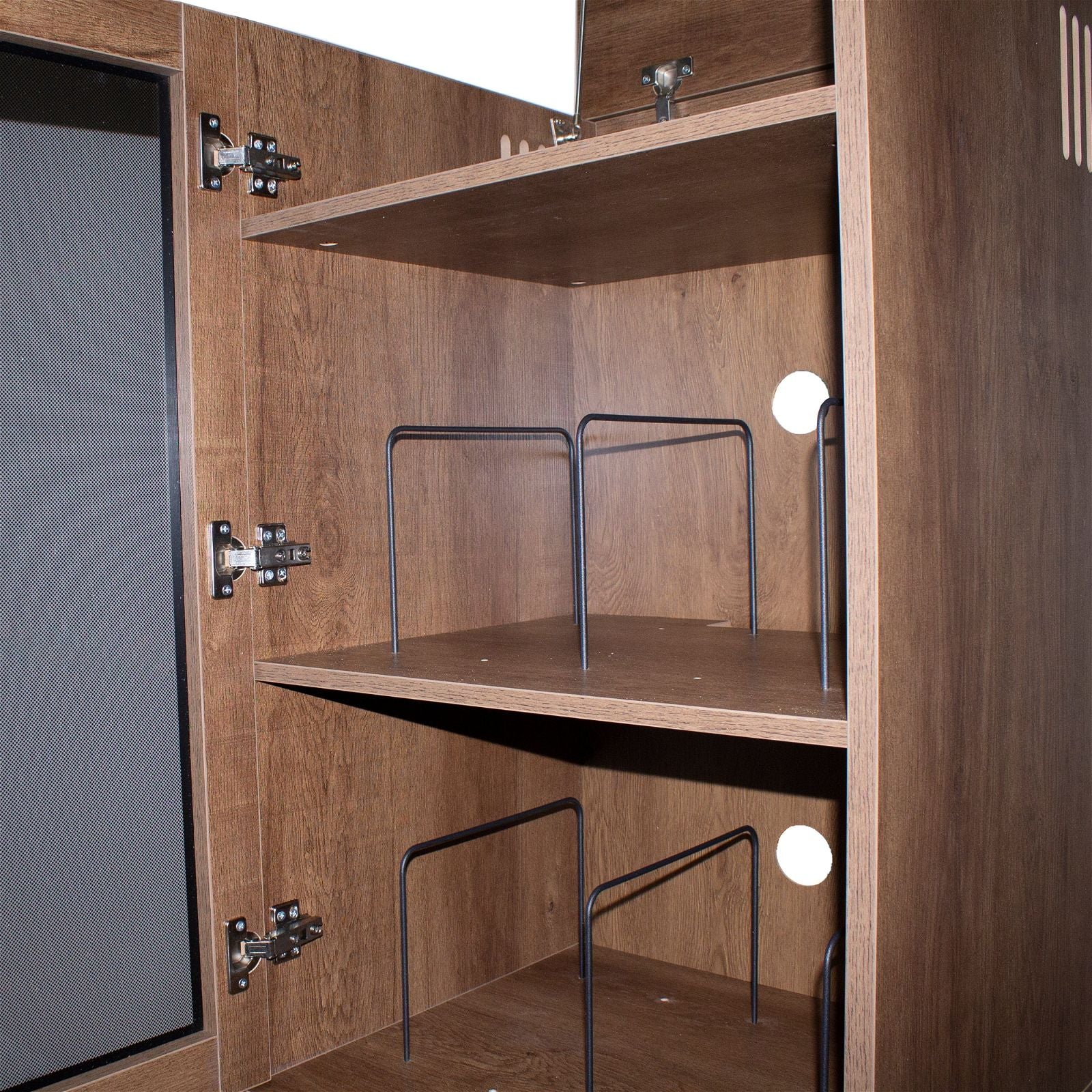 Tauris™ Dark Oak HiFi Storage Cabinet for Turntable & Vinyl Records - Perfect for Home Theater & Music Room Organization