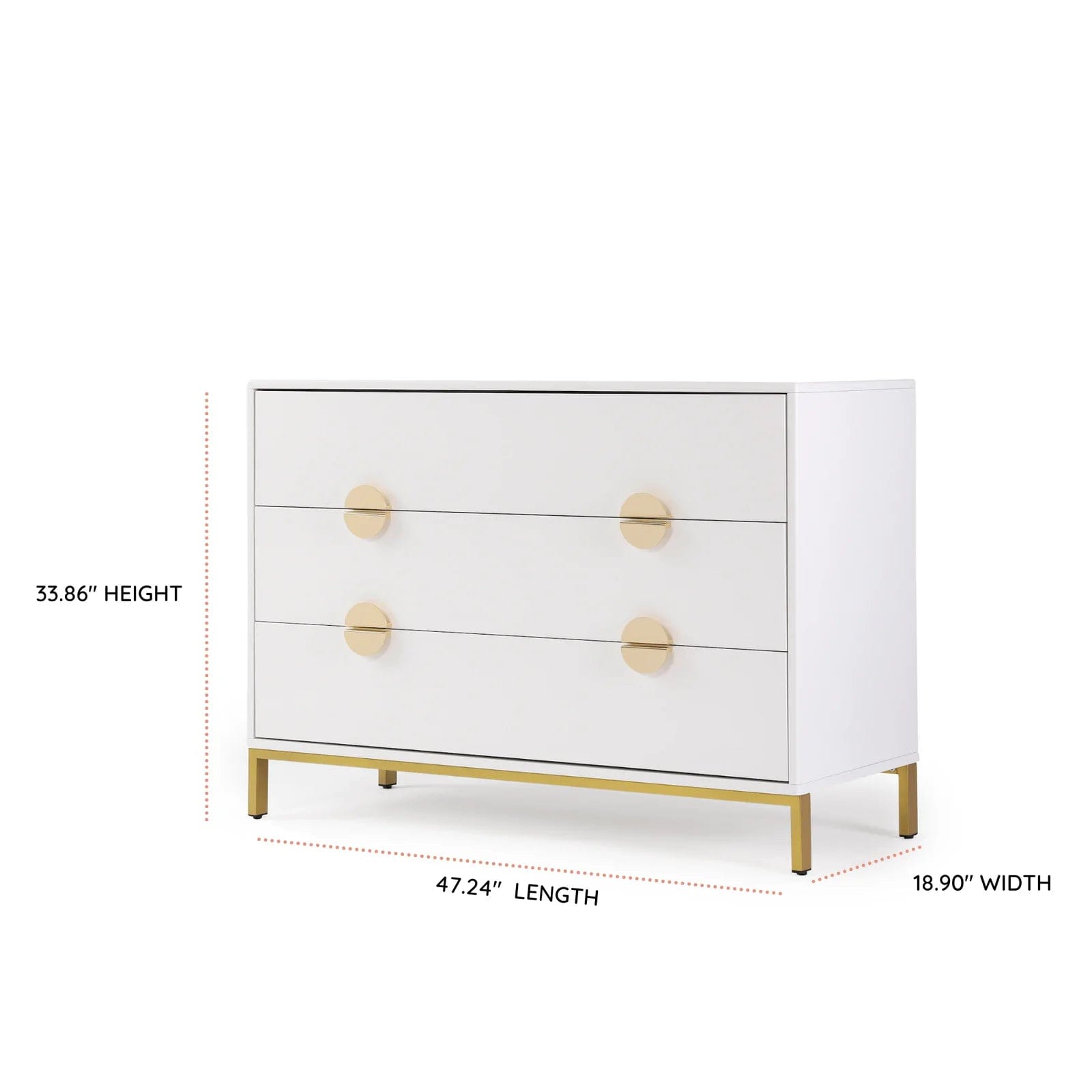 Chicago 3 Drawer Dresser - Modern Wooden Bedroom Storage Furniture for Clothes & Accessories | Perfect for Small Spaces, Dorm Rooms & Apartment Organization