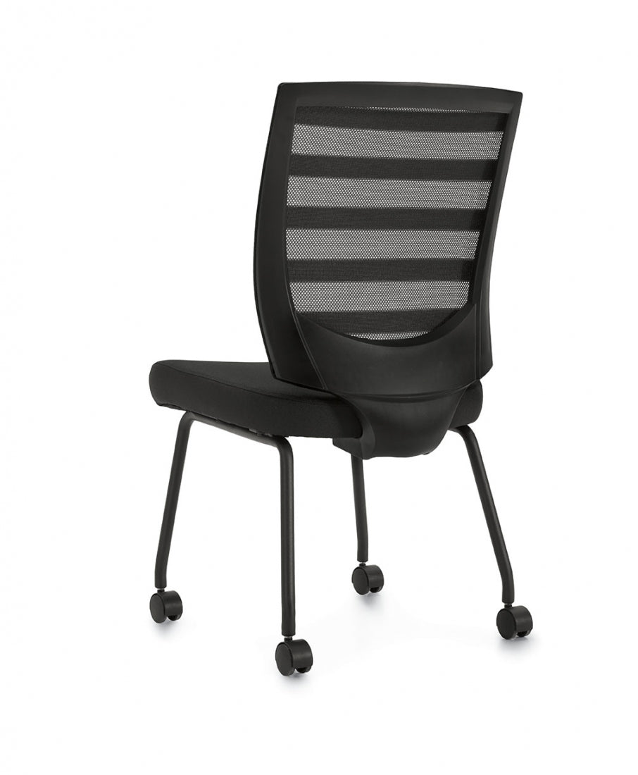 Ergonomic Low Back Mesh Guest Chair OTG10706B - Breathable Office Chair for Visitors, Reception & Conference Rooms - Ideal for Waiting Areas, Lobbies & Guest Seating