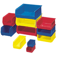 AkroBins Storage Bins - Stackable Plastic Shelf Bins for Organizing Tools, Parts & Supplies - Perfect for Garage, Workshop & Office Storage