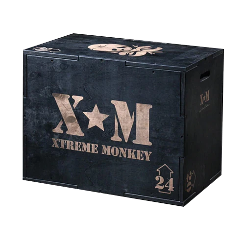 XM FITNESS Limited Edition Wood Plyo Box - Adjustable Jump Box for CrossFit, Gym & Home Workouts - Perfect for Plyometrics, Step-Ups & Strength Training