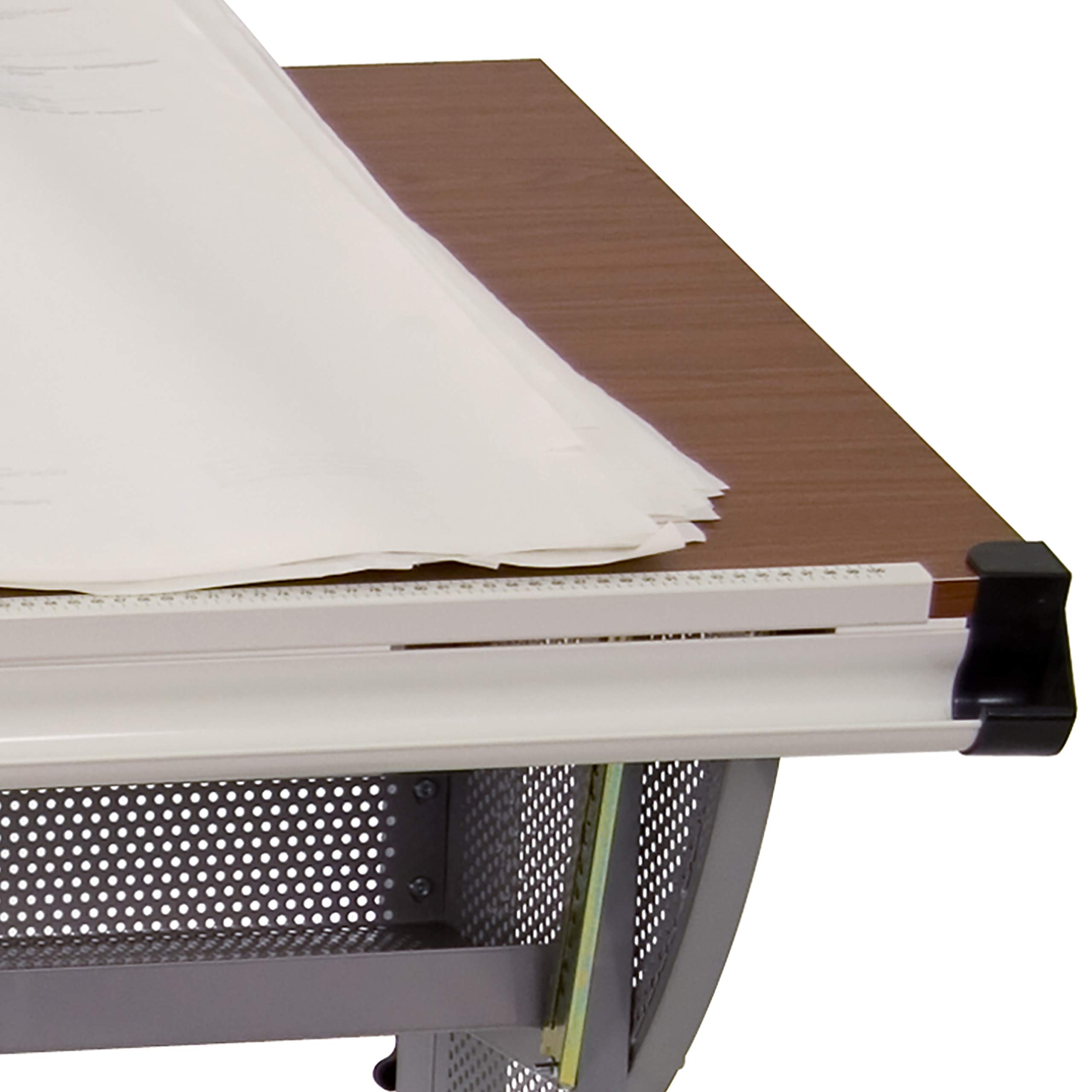Flash Furniture Berkley Adjustable Drafting Table with Pewter Frame - Ergonomic Design for Artists, Architects & Students - Perfect for Home Office, Studio & Classroom Use