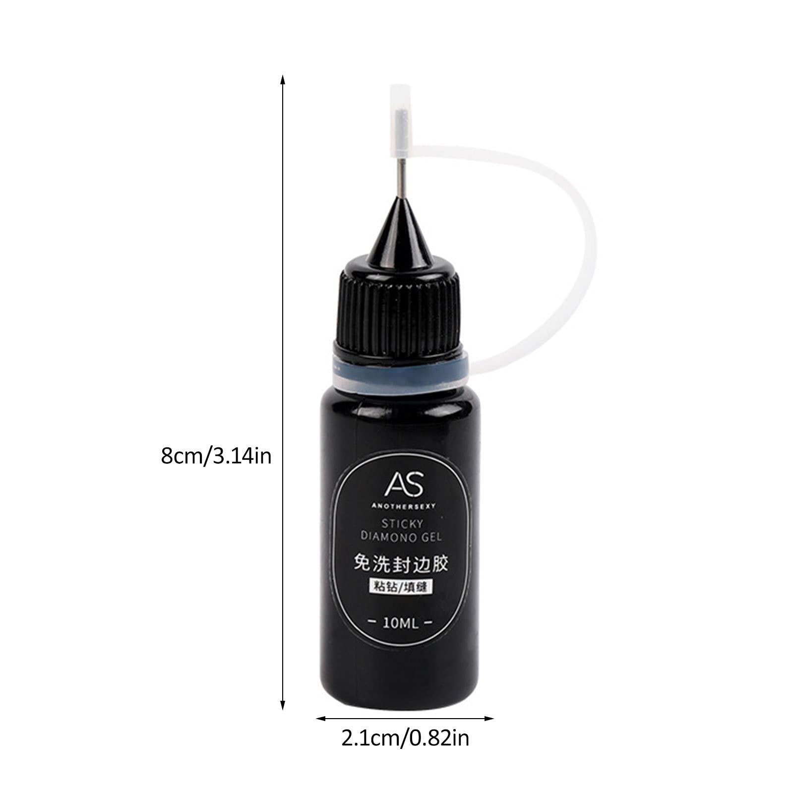 Rhinestone Nail Glue - Super Strong Nail Art Adhesive for Gems, 3D Diamonds & Nail Decorations | Professional Salon-Grade DIY Nail Jewelry Glue (10ml) - Perfect for Manicures, Nail Art Designs & Home Salon Use