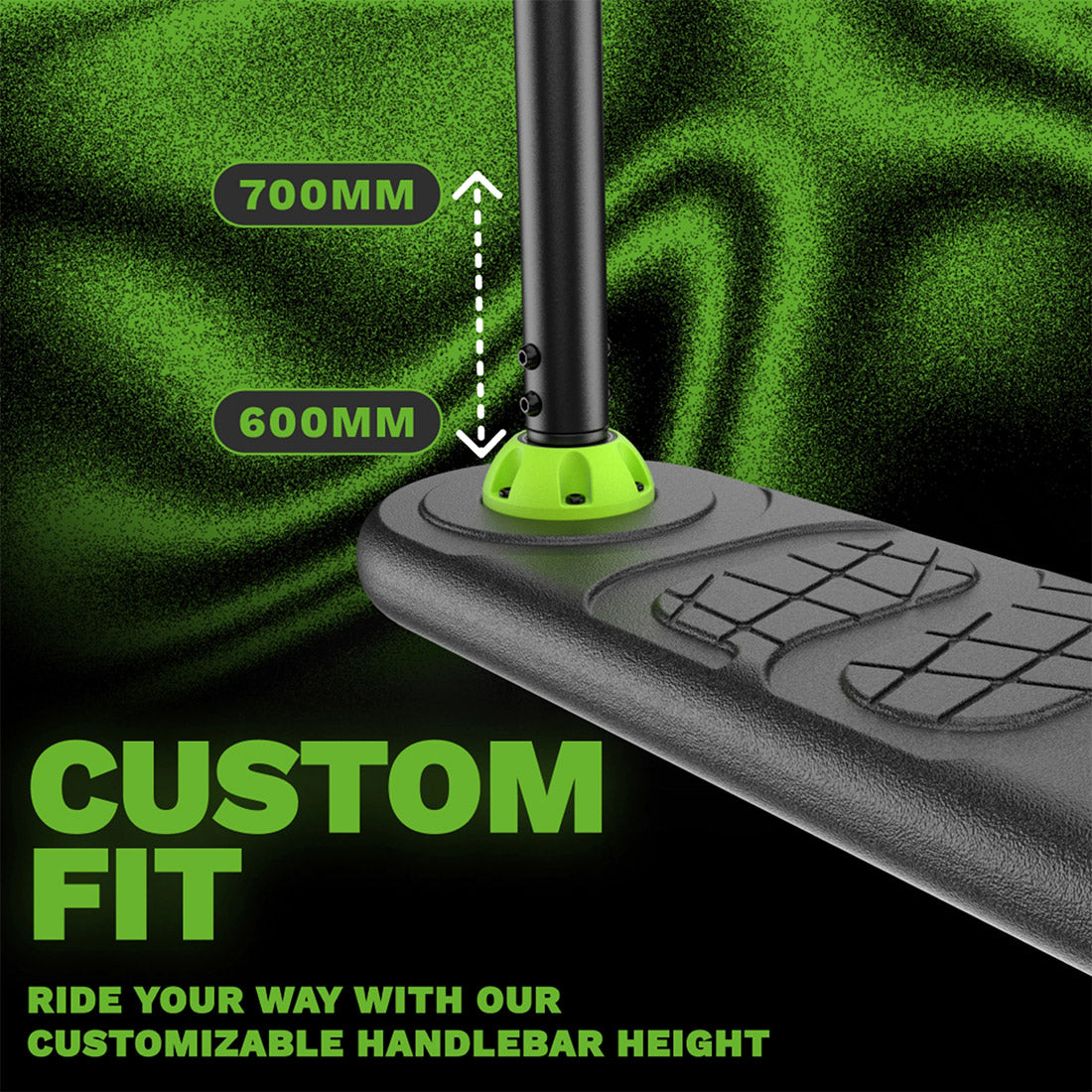 Indo Fusion Tramp Scooter - Black & Green | High-Performance Stunt Scooter for Kids & Adults | Perfect for Tricks, Stunts & Outdoor Fun