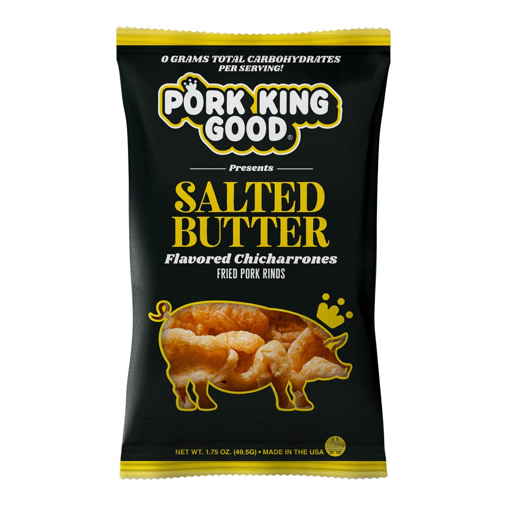 Pork King Good Pork Rinds Variety 6 Pack - Keto Friendly, Low Carb, Gluten Free Chicharrones Snacks - Perfect for Ketogenic Diet, Weight Loss & Healthy Lifestyle