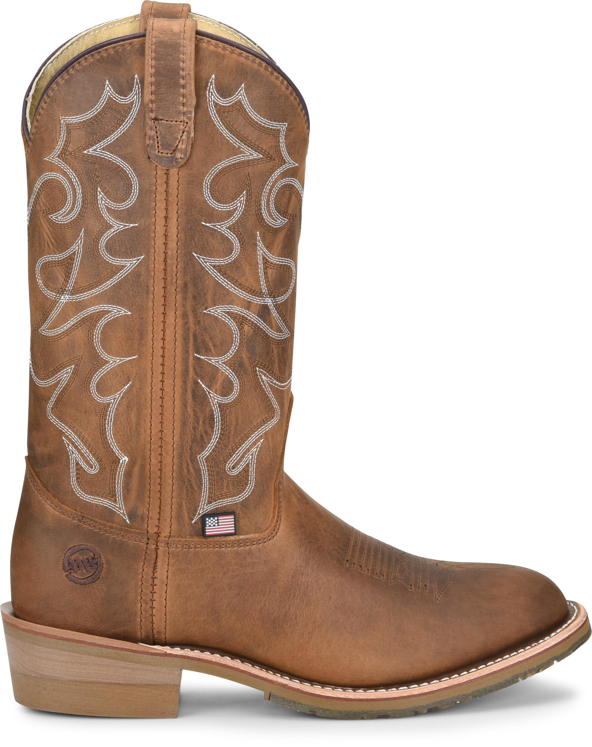 DOUBLE-H Dylan 12 Inch Men's Work Boots - Genuine Old Town Folklore Leather, Oil & Slip Resistant I.C.E. Outsole, PermaFresh Cushioned Insole - Made in USA - Durable Safety Boots for Construction, Landscaping & Outdoor Work