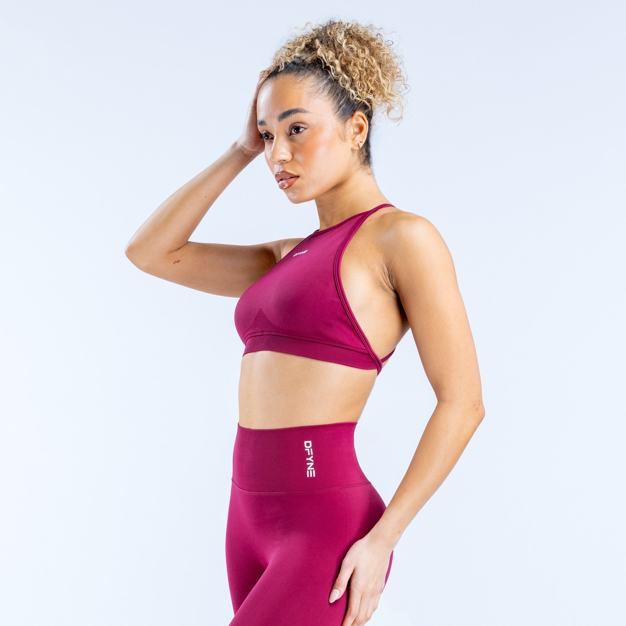 High Neck Backless Sports Bra for Women - Breathable Workout Top for Yoga, Running & Gym - Plus Size Activewear for High-Intensity Training