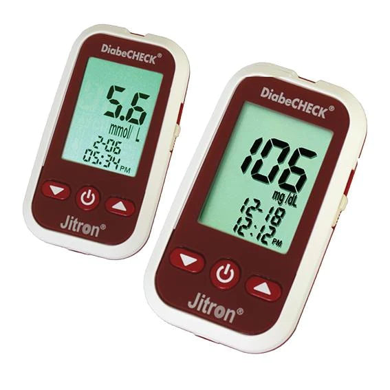 DiabeCHECK Blood Glucose Monitoring System - Accurate & Easy-to-Use Diabetes Testing Kit for Home Use | Track Blood Sugar Levels Daily | Ideal for Type 1 & Type 2 Diabetics