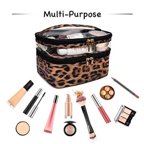 Travel Makeup Pouch Organizer Bag - Waterproof Cosmetic Case for Women, Perfect for Airplane Carry-on & Vacation Essentials Storage