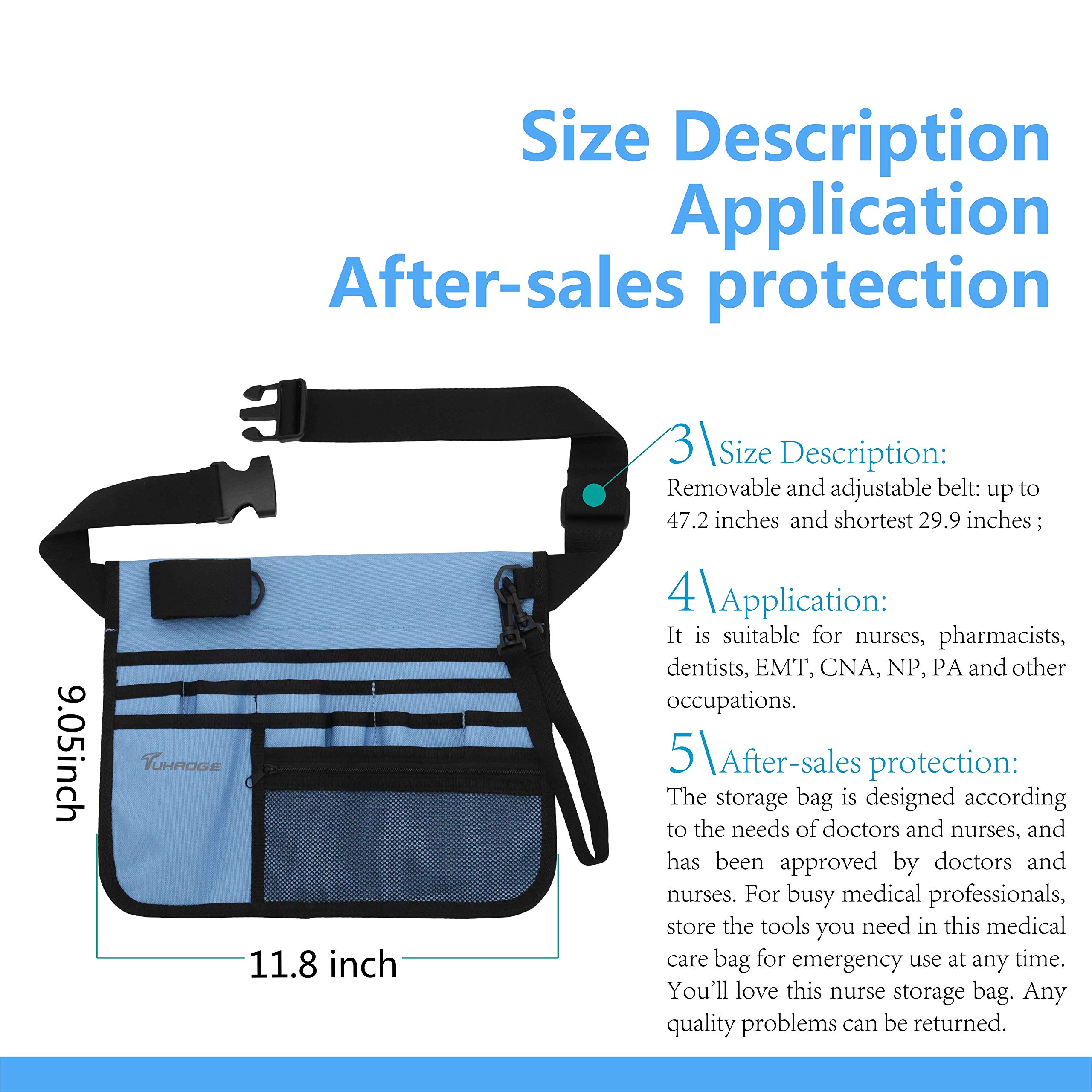 Multifunctional Nurse Storage Bag - Medical Kit Waist Pouch for Nurses & Healthcare Professionals (Sky Blue) | Perfect for Hospitals, Clinics & Emergency Medical Supplies Organization