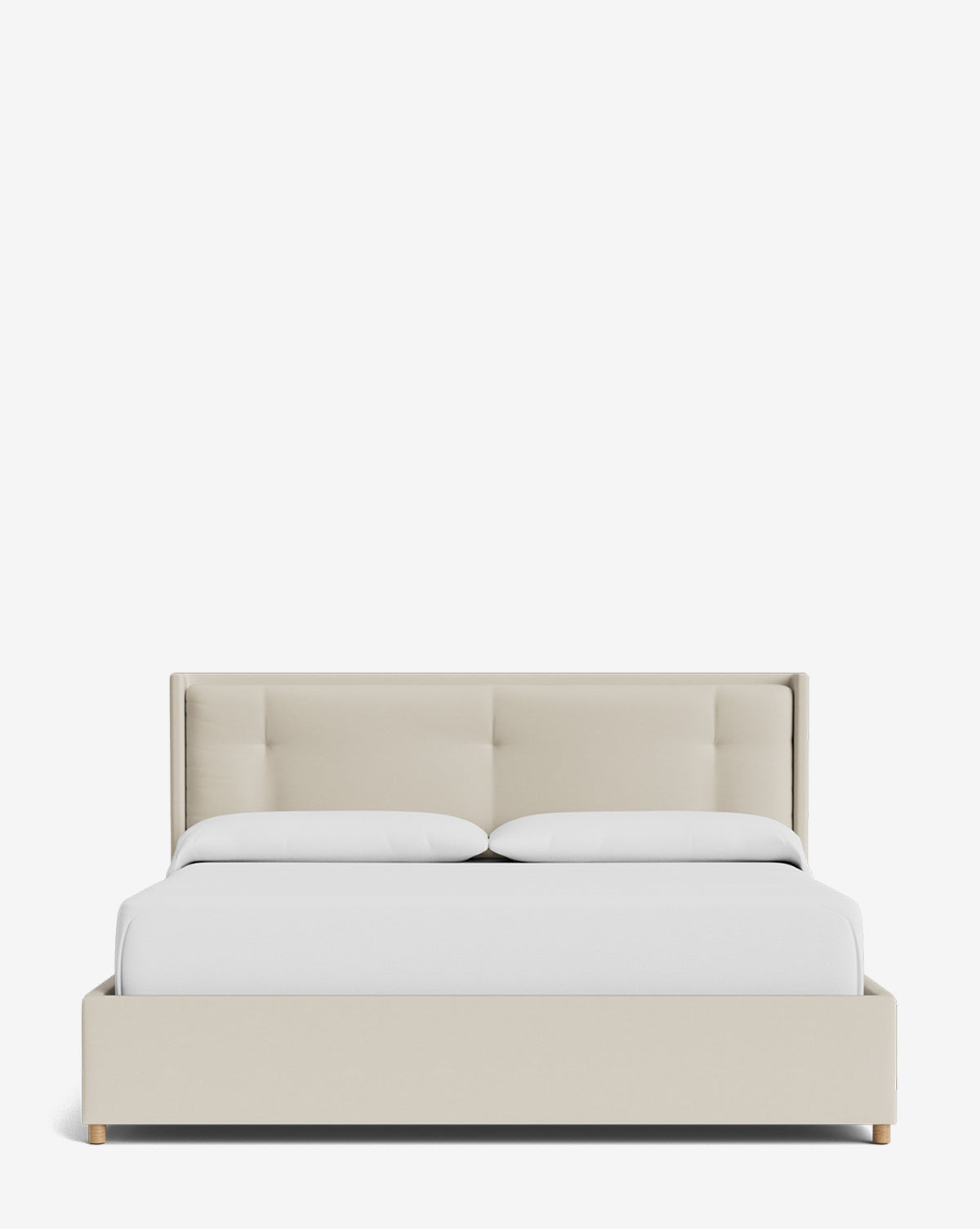 Low Profile Ria Bed Frame with Minimalist Headboard - Perfect for Small Spaces, Modern Bedrooms & Studio Apartments