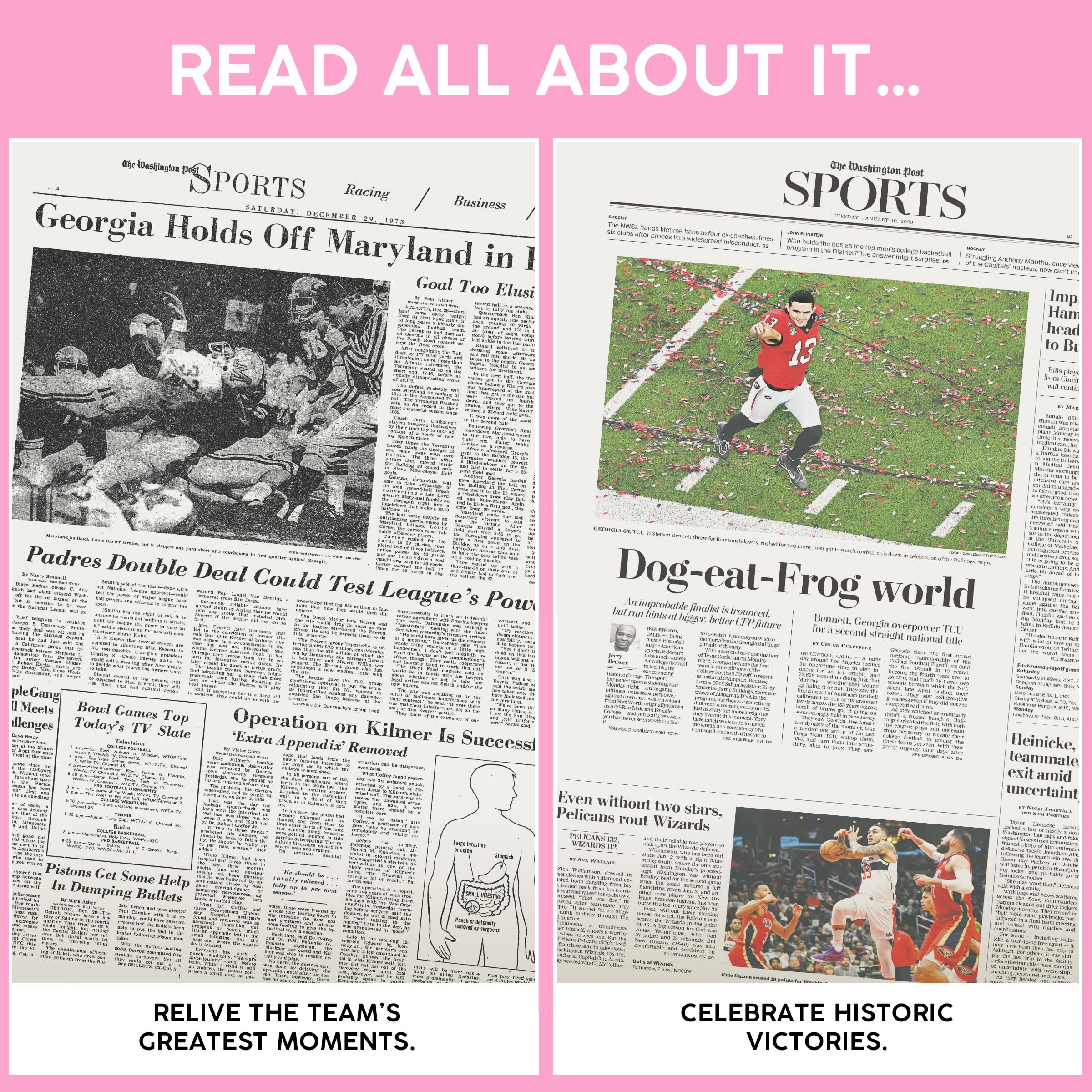 Personalized College Football Newspaper History Book - A3 Large Deluxe Hardcover for Fans, Alumni & Students | Unique Sports Memorabilia Gift for Graduation, Game Day & Home Decor